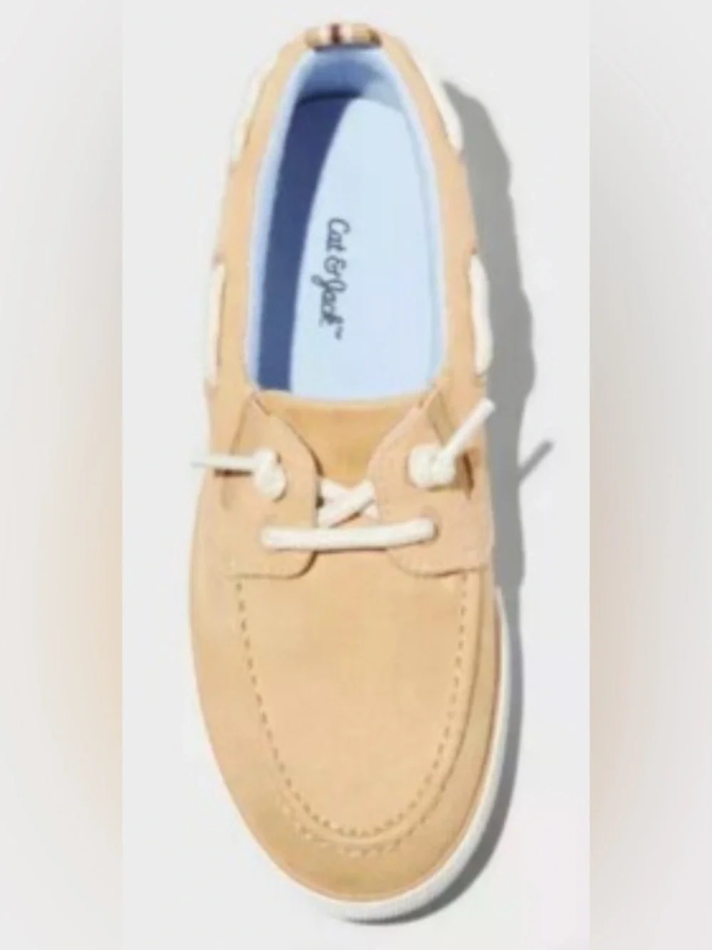 NEW- Kids Sz.5 Cat & Jack Reece Slip On Boat Shoes Beige Casual loafers